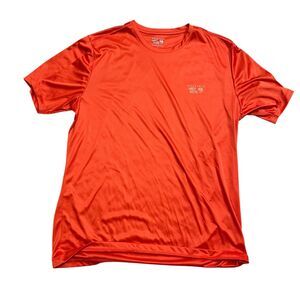 Moutain Hardware‎ Large Orange Jersey Short Sleeve Polyester Round Neck